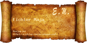 Eichler Maja névjegykártya